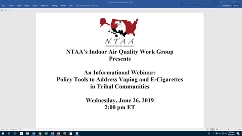 Thumbnail for Policy Tools to Address Vaping  and E-Cigarettes in Tribal Communities