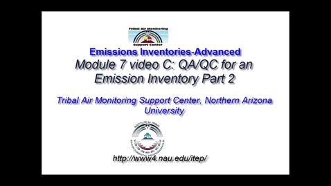 Thumbnail for entry 7C EI-Advanced QA-QC for an Emissions Inventory