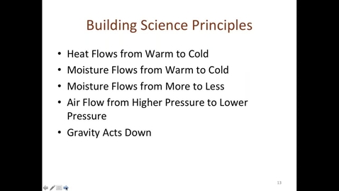 Thumbnail for entry Key Building Science Principles