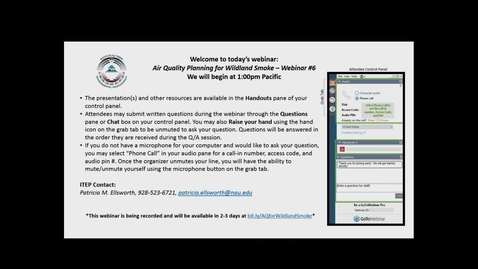 Thumbnail for entry Wildland Smoke Series: Webinar 6