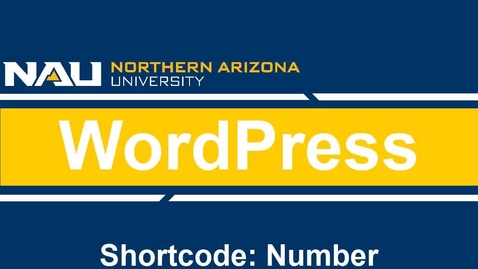 Thumbnail for entry WordPress Shortcode: Numbers