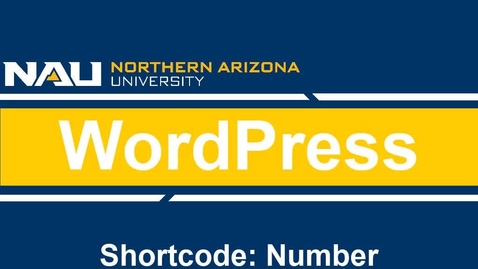 Thumbnail for WordPress Shortcode: Numbers