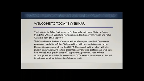 Thumbnail for Part 3 of 3: Webinar Q &amp; A - Superfund Cooperative Agreements: A Federal Perspective