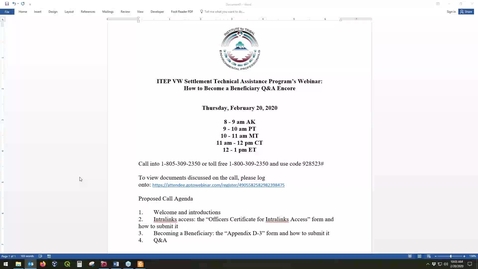 Thumbnail for VW Settlement: How to Become a Beneficiary_encore02.20.20