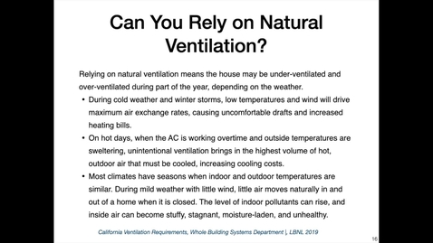 Thumbnail for entry Natural Ventilation
