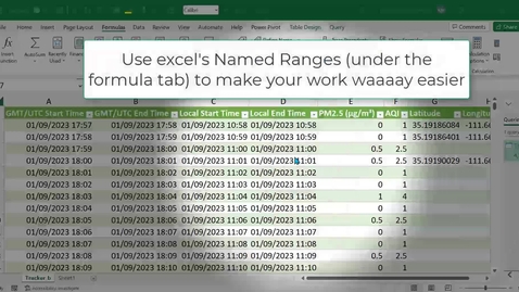 Thumbnail for Excel 3 Use Named Ranges as Brain Savers
