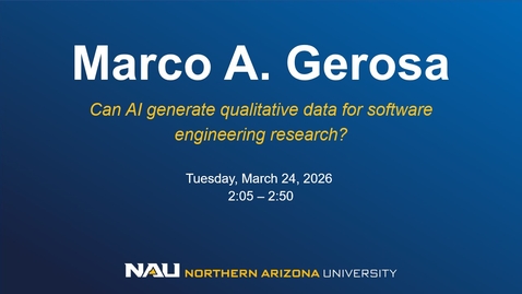 Thumbnail for AI Week 2026 - Marco A. Gerosa (Research)