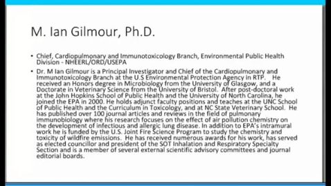Thumbnail for Comparative Toxicity of Biomass Smoke from Different Fuels and Combustion Conditions – Ian Gilmour