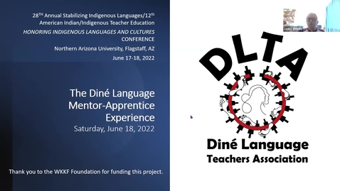 Thumbnail for The DLTA Mentor Apprentice  Program  Louise Benally, Lorene Legah,  James McKenzie