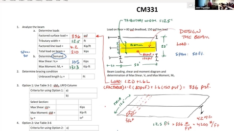 Thumbnail for cm331 beam design -02 AISC Table 3.2