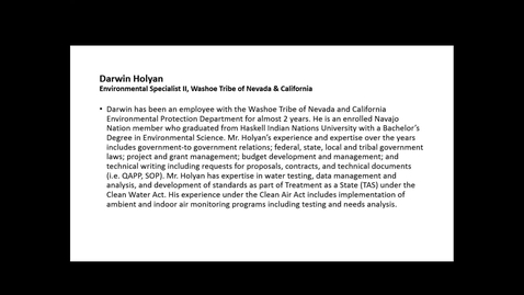 Thumbnail for Washoe Environmental Protection Department Air Quality Program – Darwin Holyan