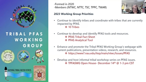 Thumbnail for Tribal PFAS Working Group Open House Webinar