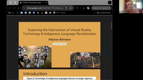 Thumbnail for Allyson Brinston Digital Landscapes of Language Revitalization through AR/NR