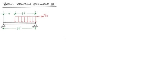 Thumbnail for entry Beam Reaction Example III - partial uniform load