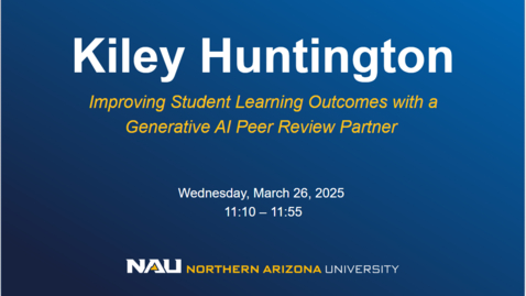 Thumbnail for AI Week - Kiley Huntington