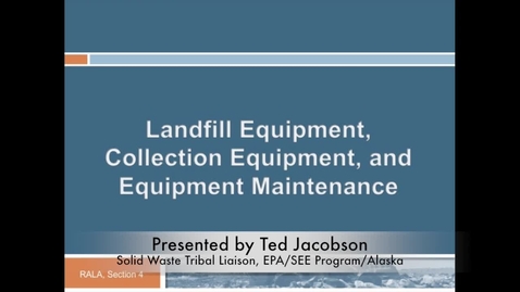 Thumbnail for entry Landfill Equipment Maintenance