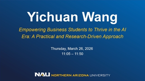 Thumbnail for AI Week 2026 - Yichuan Wang