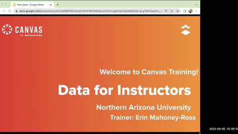 Thumbnail for entry Canvas Instructure Training: Data for Instructors