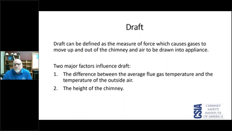 Thumbnail for entry 4.3 Chimney and Maintenance Safety (Part 3 Draft and Wood) - Russ Dimmitt