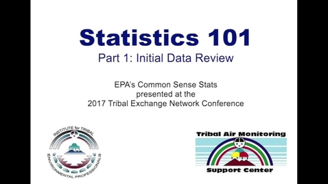Thumbnail for entry Statistics 101, Part 1: Initial Data Review