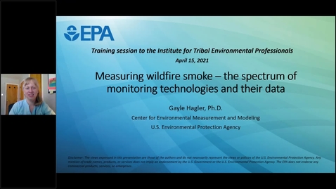 Thumbnail for entry Overview of Emerging Air Quality Monitoring Technologies and Their Data- Gayle Hagler