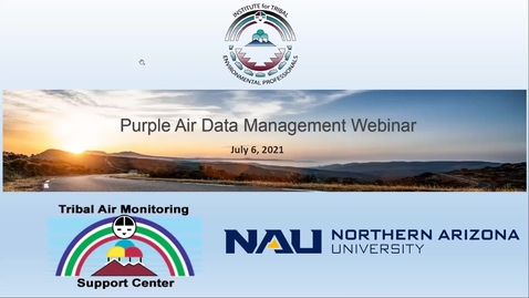 Thumbnail for entry Purple Air Data Management 7/6/21