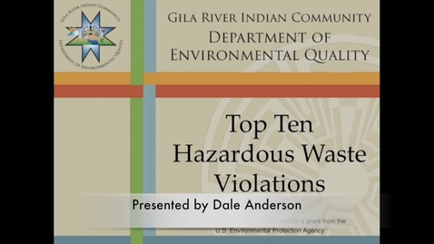 Thumbnail for entry Top Ten Hazardous Waste Violations