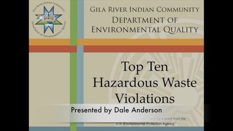 Thumbnail for Top Ten Hazardous Waste Violations