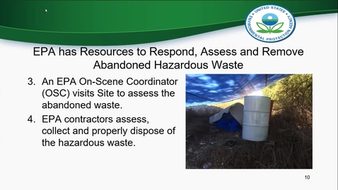 Thumbnail for entry EPA's Roles and Process for Monitoring and Directing Responses to Hazardous Wastes on Tribal Lands