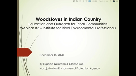 Thumbnail for 3.3 Education and Outreach for Tribal Communities (Part 1 Introduction of Fort Defiance Agency and Outreach Focus ) - Eugenia Quintana