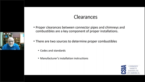 Thumbnail for 4.2 Chimney and Maintenance Safety (Part 2 Clearances) - Russ Dimmitt