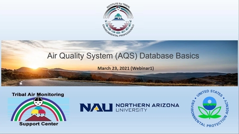 Thumbnail for entry Air Quality System Database Basics Webinar 1