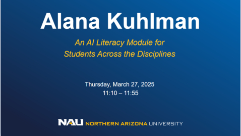 Thumbnail for AI Week - Alana Kuhlman