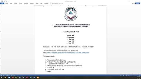 Thumbnail for VW Settlement Appendix D-6 and Security Documents Webinar_06.03.21