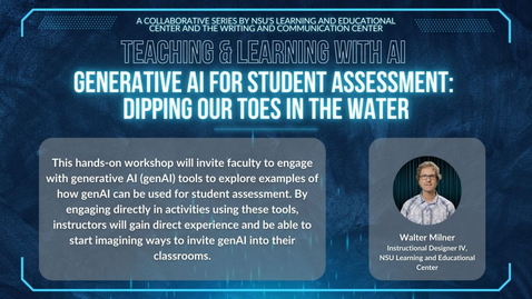 Thumbnail for Generative AI for Student Assessment: Dipping Our Toes in the Water