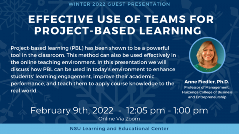 Thumbnail for Effective Use of Teams for Project Based Learning
