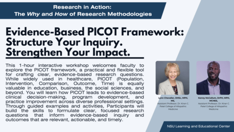 Thumbnail for Evidence-Based PICOT Framework: Structure Your Inquiry, Strengthen Your Impact