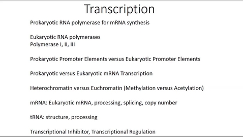 Thumbnail for entry Clip of Dr. Venk's Transcription Lecture- 2018 Sep 25 02:03:24