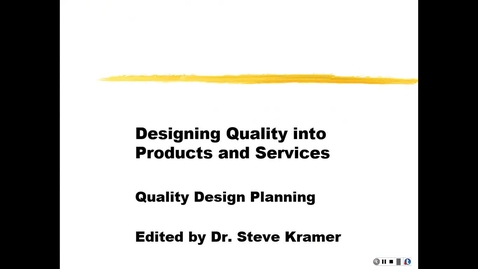 Thumbnail for entry Quality Design Planning