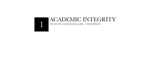 Thumbnail for entry Academic Integrity 2019