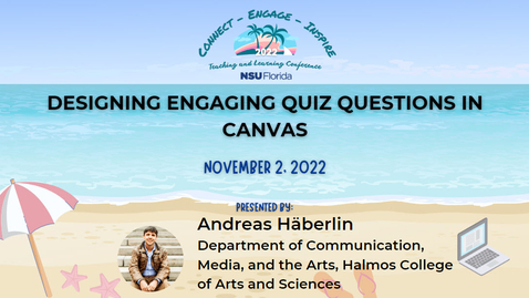 Thumbnail for [3] Designing Engaging Quiz Questions in Canvas
