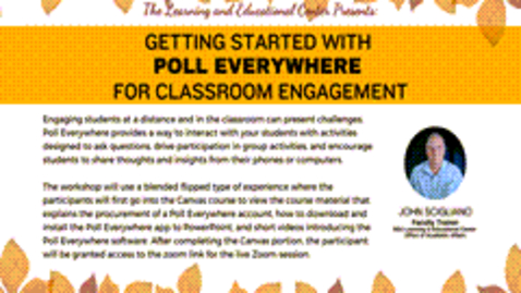 Thumbnail for entry Getting Started with Poll Everywhere for Classroom Engagement