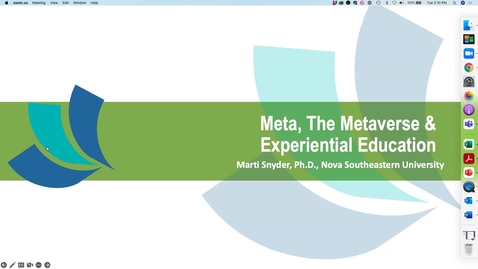 Thumbnail for entry Meta, The Metaverse and Experiential Education