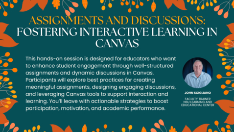 Thumbnail for Assignments and Discussions: Fostering Interactive Learning