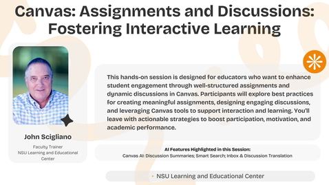 Thumbnail for Canvas: Assignments and Discussions: Fostering Interactive Learning