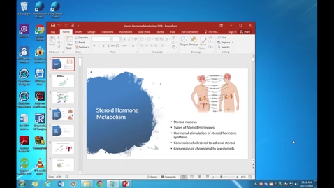 Thumbnail for entry Dr. Venk's Steroid Hormone Metabolism (1) - 2018 Oct 17 11:01:20