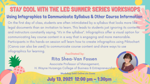 Thumbnail for LEC Summer Series: Using Infographics to Communicate Syllabus and Other Course Information