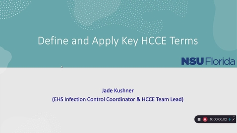 Thumbnail for Define and Apply Key HCCE Terms