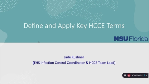 Thumbnail for entry Define and Apply Key HCCE Terms