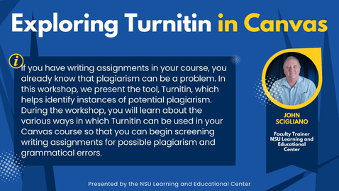 Thumbnail for Exploring Turnitin in Canvas
